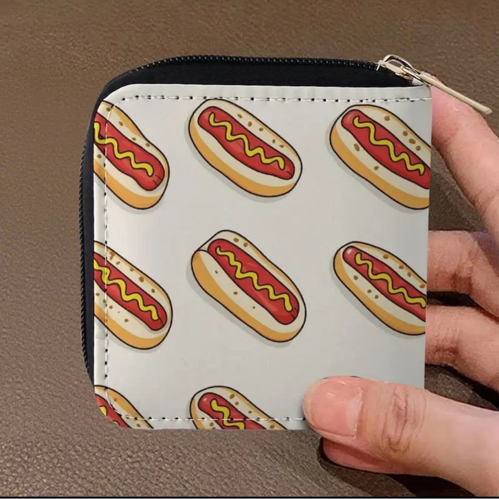 Hot Dog Print Women's Wallet, NEW, Fun